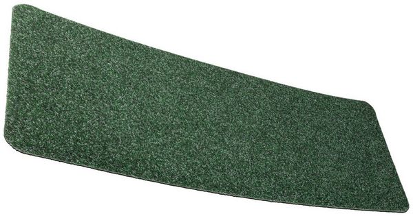 ANRO Fußmatte POET Schuhparkplatz schmal Schmutzfangmatte Unifarben, eckig, Höhe: 3 mm, Schuh-Abstellplatz rutschfest 25x60cm Kräusel Grün wasserdicht