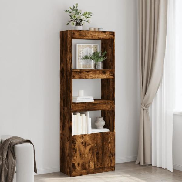 vidaXL Highboard 63x33x180 cm Räuchereiche Holzwerkstoff 3309604