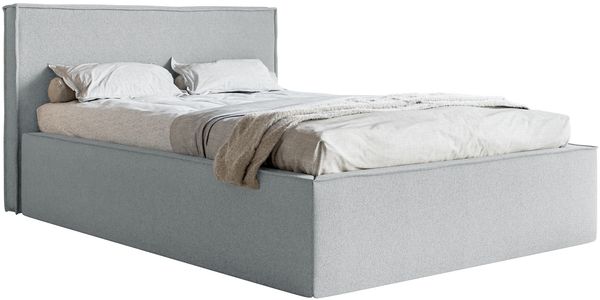 Selsey 'Lucera' Polsterbett mit Chenille-Bezug und Stauraum, grau, 160x200 cm