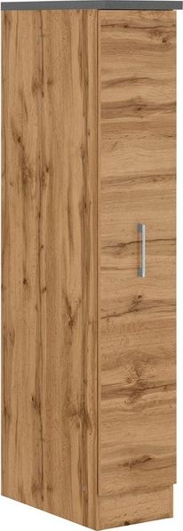 KOCHSTATION Apothekerschrank KS-Colmar 30 cm breit, 165 cm hoch, mit 3 Ablagen, mit Metallgriff