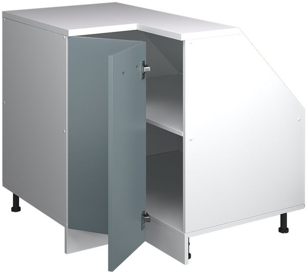 Dachschrägenschrank Eckschrank Rion Blau-Grau 75.6 x 81.6 cm mit 1 Tür, Schrankkorpus 60 cm Tiefe Vicco Bild 4