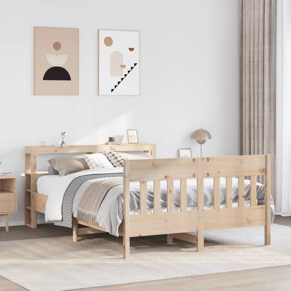 vidaXL Massivholzbett ohne Matratze 120x190 cm Kiefernholz 3306282