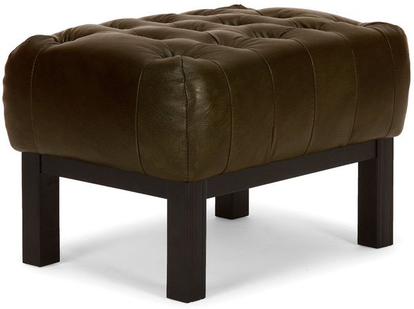 Chesterfield Hocker Kingsfield braun 61x43x46 cm Echtleder Sitzhocker Fußhocker Lederhocker Beistellhocker massivum Wohnzimmer