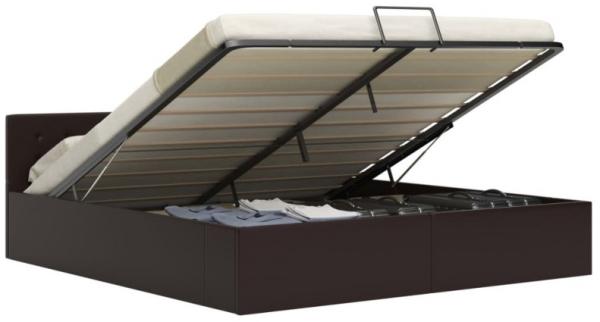 VidaXL Hydraulisches Stauraumbett, Kunstleder grau, 180×200 cm