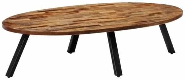 vidaXL Couchtisch Recyceltes Massivholz Teak Oval 120x60x30 cm 245417