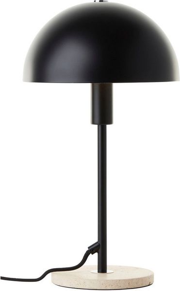 LeGer Home by Lena Gercke Tischleuchte Linnea Pilz Lampe - Travertin Steinfuß, ohne Leuchtmittel, Pilzleuchte, Tischlampe, Höhe 35,5 cm, Naturstein, Pilzlampe