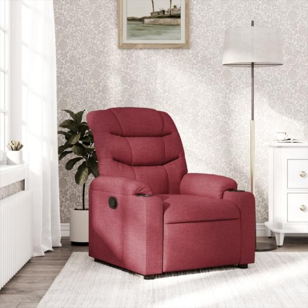 vidaXL Relaxsessel Weinrot Stoff 374150