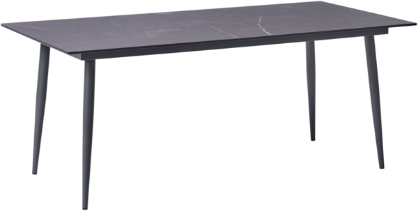 Gartentisch TOLENTINO 180 cm 90 cm Marmor Optik Grauer Marmor