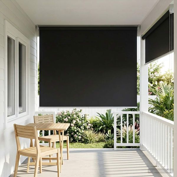 vidaXL Außen-Rollos mit UV-Schutz Anthrazit 145 x 230 cm (B x H) 42041215