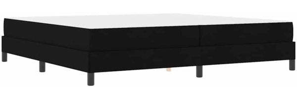 vidaXL Boxspringbett mit Matratze Schwarz 200 x 200 cm Stoff 3398516