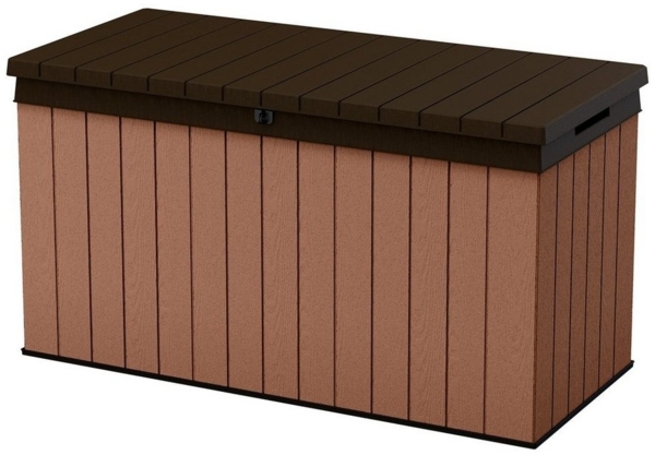 Keter Gartenbox Keter Aufbewahrungsbox DARWIN Braun, 570 L, belastbar bis 300 kg, abschließbar