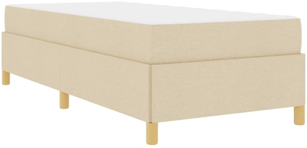 vidaXL Bettrahmen mit Matratze Creme 80 x 200 cm Stoff 3398897
