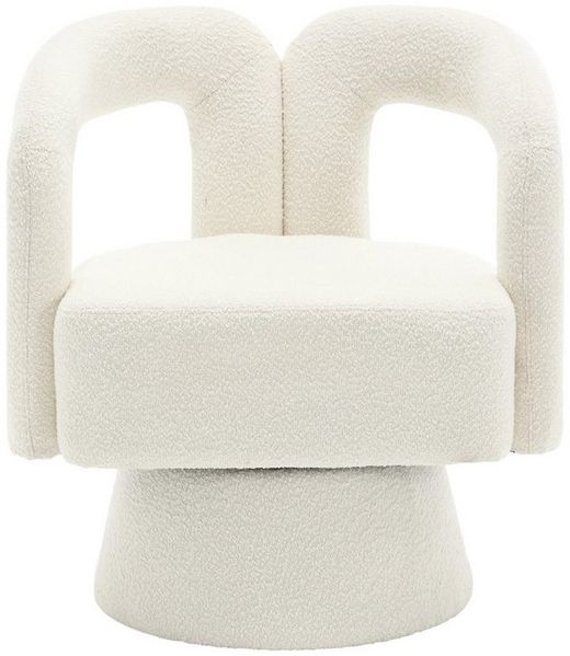 LVHOM Drehsessel M-Form 360 Grad drehbare Cuddle Barrel-Akzentstühle (runde Sessel mit breiter Polsterung, flauschiger Stoffstuhl, 2-St), für Wohnzimmer, Schlafzimmer, Büro, Wartezimmer