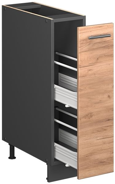 Apothekerschrank Fame-Line Goldkraft Eiche/Anthrazit 20 cm, AP Anthrazit Vicco Bild 6