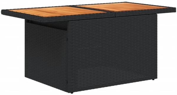 vidaXL 5-tlg. Garten-Sofagarnitur mit Kissen Schwarz Poly Rattan 3327255 Bild 5