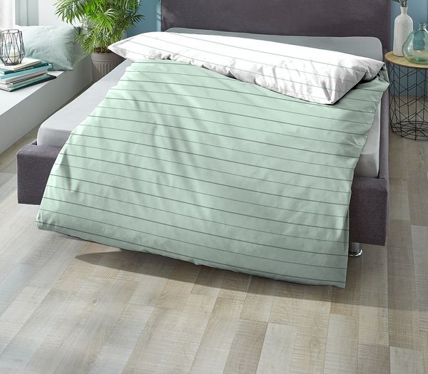 biberna Mako-Satin Bettwäsche STREIFEN - MIX & MATCH, , mint, 200x200 cm