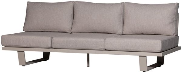 3-Sitzer Gartensofa Bear - Aluminium & Outdoor-Stoff, Sand