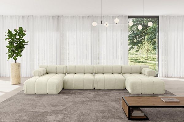 ALTDECOR Wohnlandschaft Tesso-U2, Corner Sofa U-Form Vielseitige Sofa Wohnlandschaft Wohnzimmer, Sofa Praktische Bequeme Funktionsecke Couch L-Form Eckcouch