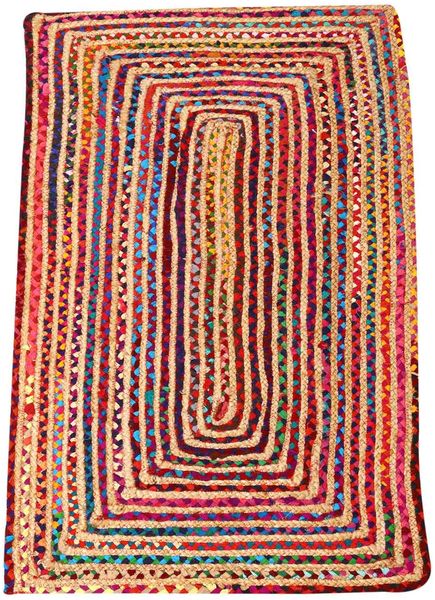 Jute Teppich Esha bunt 80x120 cm