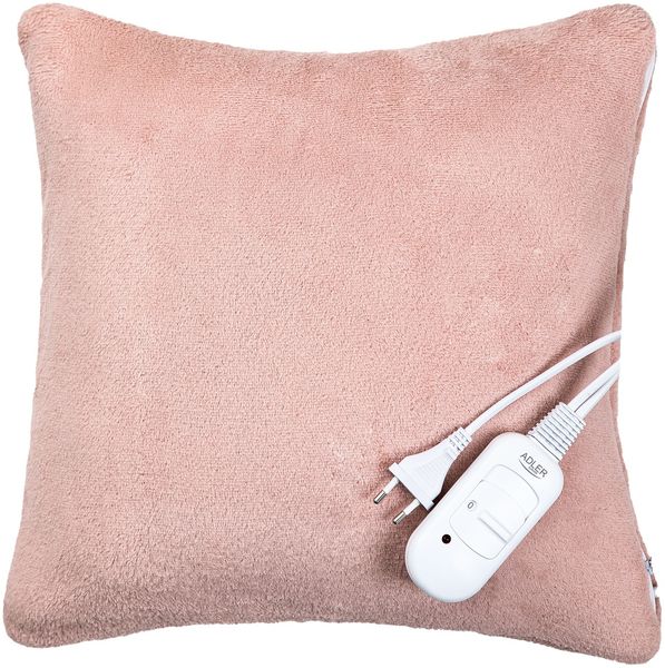 Adler AD 7444 Flauschiges Heizkissen in Rosa - 38 x 38 cm mit 2 Heizstufen