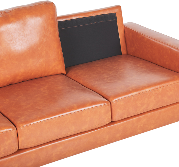 3-Sitzer Sofa Kunstleder goldbraun GAVLE Bild 7