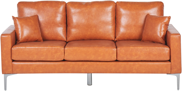 3-Sitzer Sofa Kunstleder goldbraun GAVLE