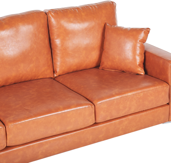 3-Sitzer Sofa Kunstleder goldbraun GAVLE Bild 6