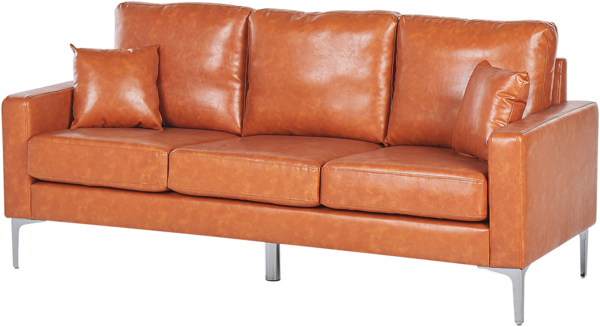 3-Sitzer Sofa Kunstleder goldbraun GAVLE Bild 4
