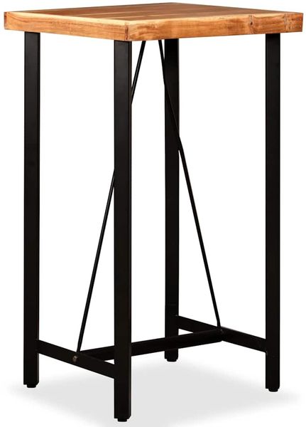 Bartisch, Stehtisch, Bistrotisch Akazie Massivholz 60 x 60 x 107 cm