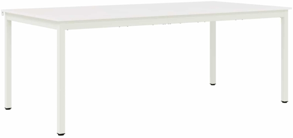 vidaXL Esstisch Weiß 200 x 100 x 75 cm Massives Kiefernholz 3416326