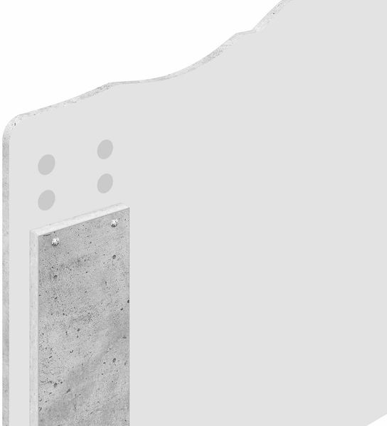 vidaXL Bettrahmen mit Schubladen Betongrau 90 x 190 cm Ingenieurs Holz 3413460 Bild 12