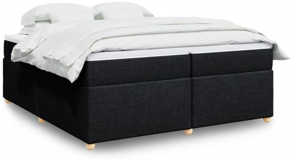 vidaXL Boxspringbett mit Matratze Schwarz 200x200 cm Stoff 3285403