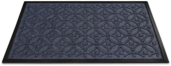 Wecon home Fußmatte Midnight Mosaic, rechteckig, Höhe: 4 mm, pflegeleicht, rutschfest, Ornamente, Innen & Außen, Schmutzfangmatte