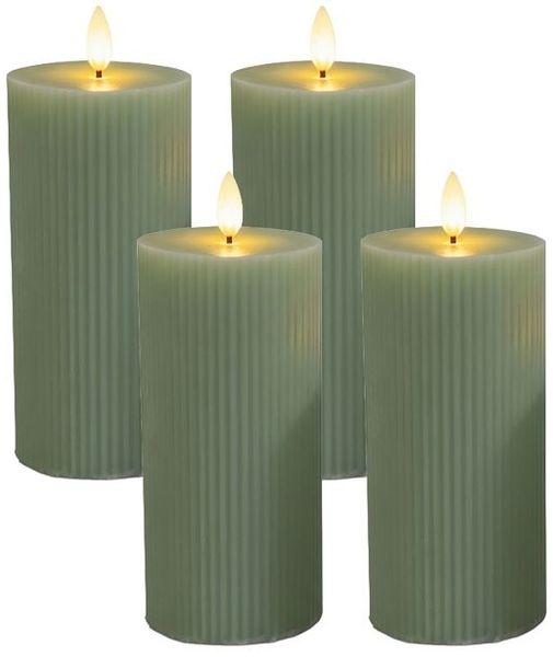 Relaxdays LED Kerzen 4er Set 18 cm