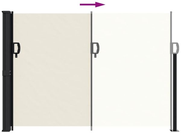 vidaXL Seitenmarkise Ausziehbar Creme 140x300 cm 4004295 Bild 5