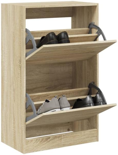 vidaXL Schuhschrank Sonoma-Eiche 60x34x96,5 cm Holzwerkstoff 839947