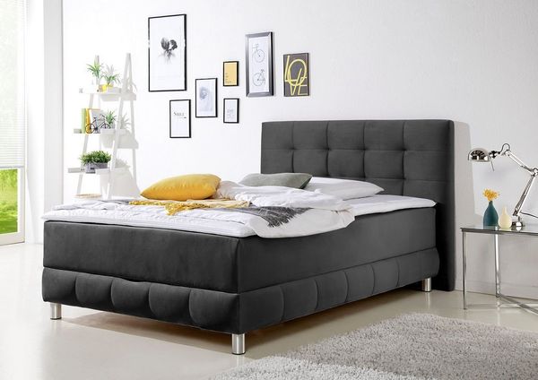 INOSIGN Boxbett Vaasa, inkl. Bettkasten & Topper, XXL-Ausführung, Überlänge 220 cm