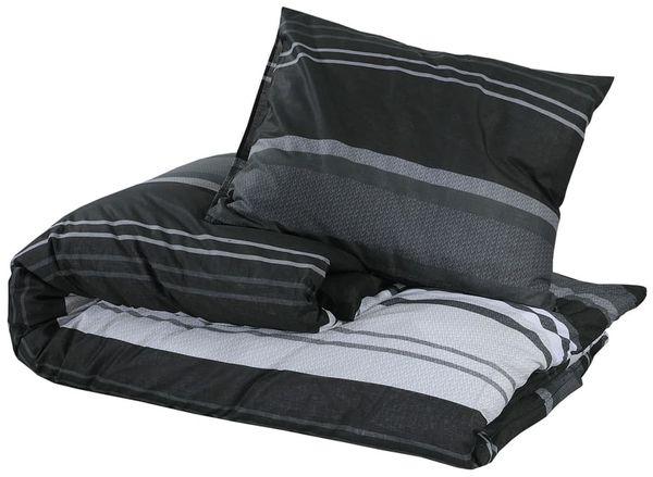 vidaXL Bettwäsche-Set, Baumwolle schwarz / weiß, 200x200 cm Bild 3