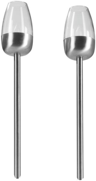 MAXXMEE Solar-Fackel 2er-Set - silber