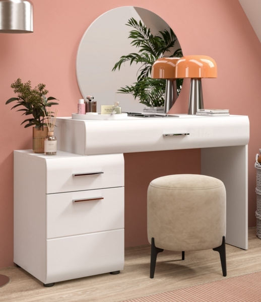 Schminktisch Freeze in weiß Hochglanz 120 cm