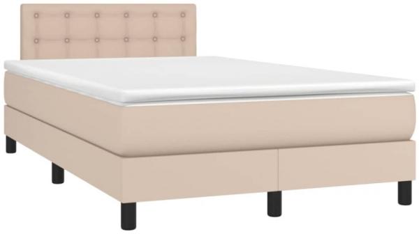 Boxspringbett mit Matratze & LED Cappuccino-Braun 120x190 cm (Farbe: Braun)