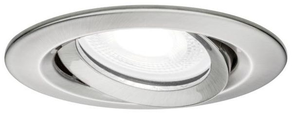 Paulmann No. 93671 Einbauleuchte LED Nova Plus GU10 6W Eisen gebürstet schwenkbar dimmbar