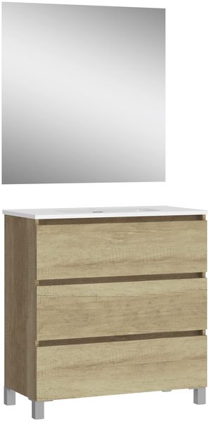 Baikal Natura Kastanienbraun, Holz Melamin 16 mm, Natur, 80 cm