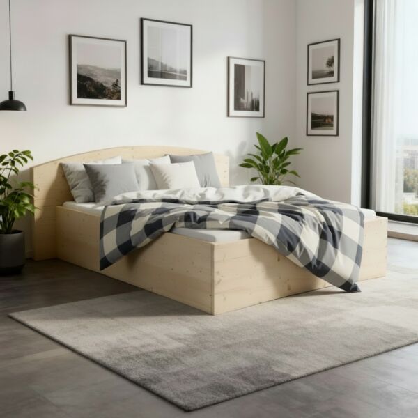 Boxspringbett Doppelbett Massivholzbett Holzbett "Platten Peter" 80cm x 220cm