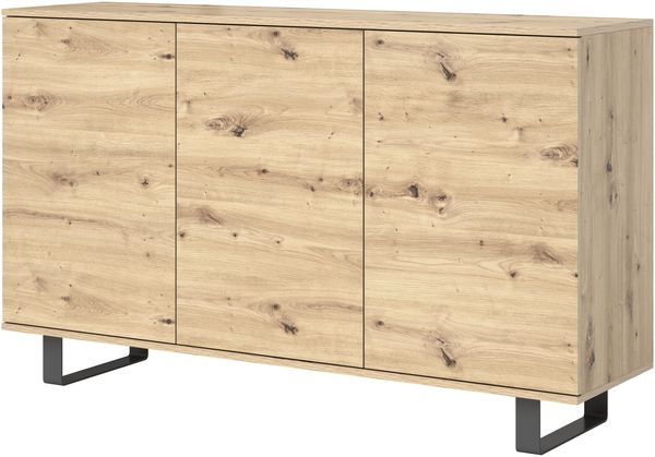 Kommode 3-Türig, Aufbewahrungsschrank, Sideboard, 150 cm, Artisan, Loft-Design, Masimo, 100 x 40 x 150 cm