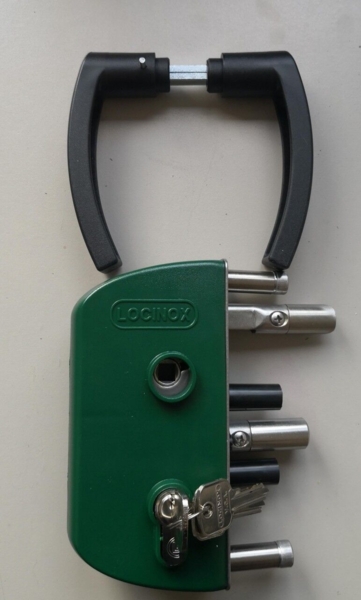 Gartentor / Doppelfügeltor elektrisch Premium (2-flügelig) asymmetrisch für waagerechte Holzfüllung grün Breite 400 cm x Höhe 100 cm Bild 2