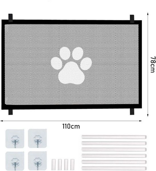 Ledander Türschutzgitter Hund Hundebarrieren, Tragbare Absperrgitter für Hund und Katze