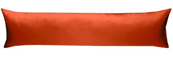 Mako Satin Seitenschläferkissen Bezug uni / einfarbig orange 40x200 cm Bild 5