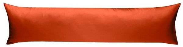 Mako Satin Seitenschläferkissen Bezug uni / einfarbig orange 40x200 cm Bild 4