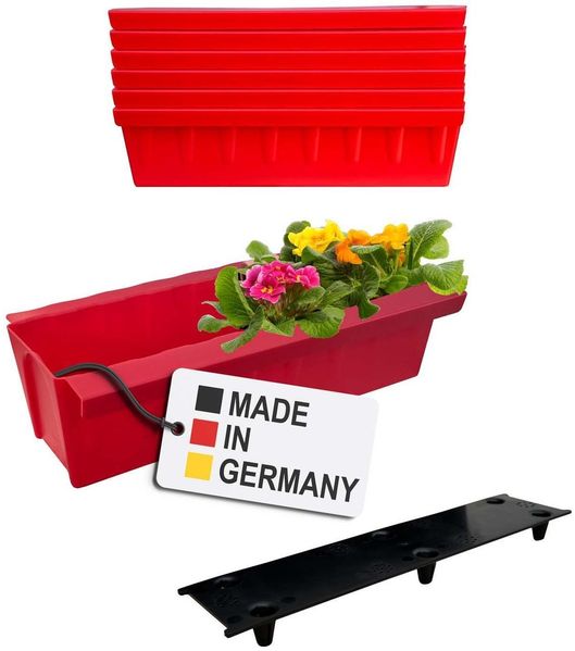 BURI Euro-Paletten Blumenkästen-Einsätze inkl. Bewässerungsmatte | 37,3cm | Pflanzkasten für Europalette Palette | Balkonkasten | Blumentopf | aus stabilen Kunststoff | Made in Germany